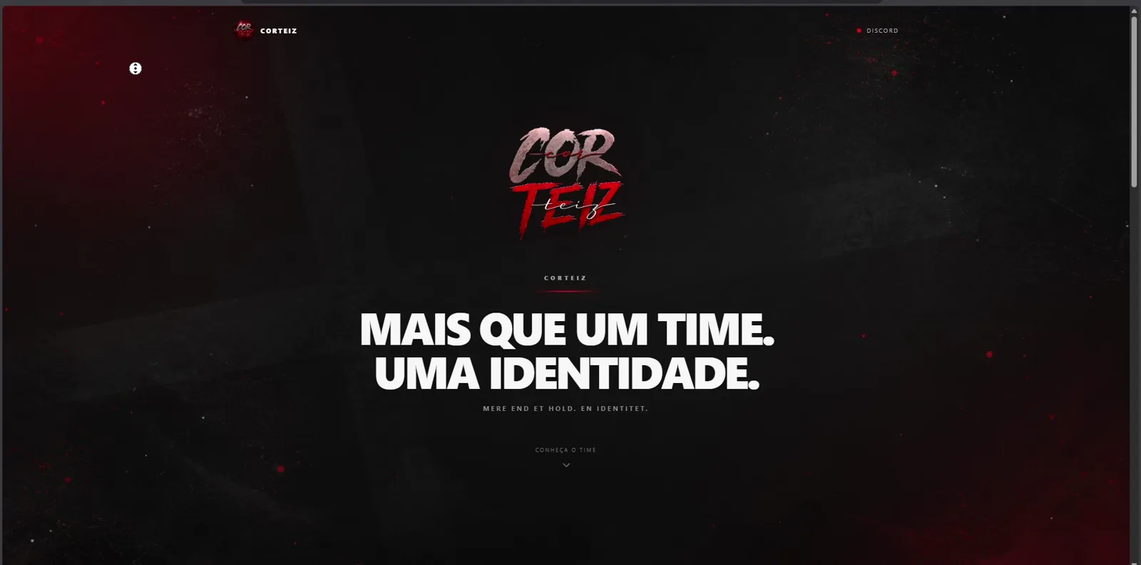 Print do site desenvolvido para a Corteiz
